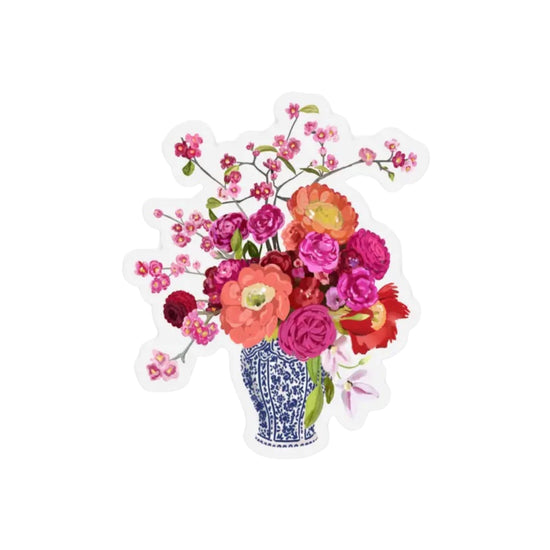Bouquet In Vase Vinyl Sticker by Elyse Breanne Designs
