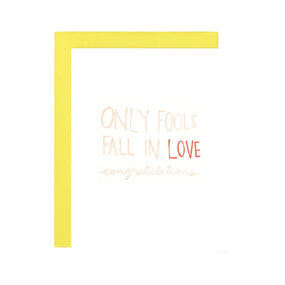 Fools In Love Card by Shorthand Press