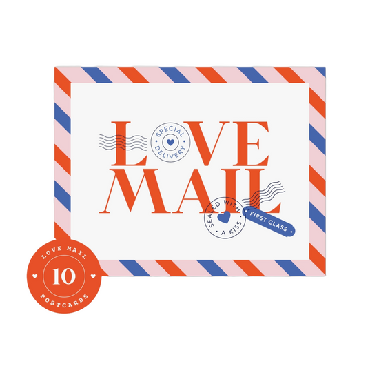 Love Mail Valentine's Postcard Set by Spaghetti & Meatballs