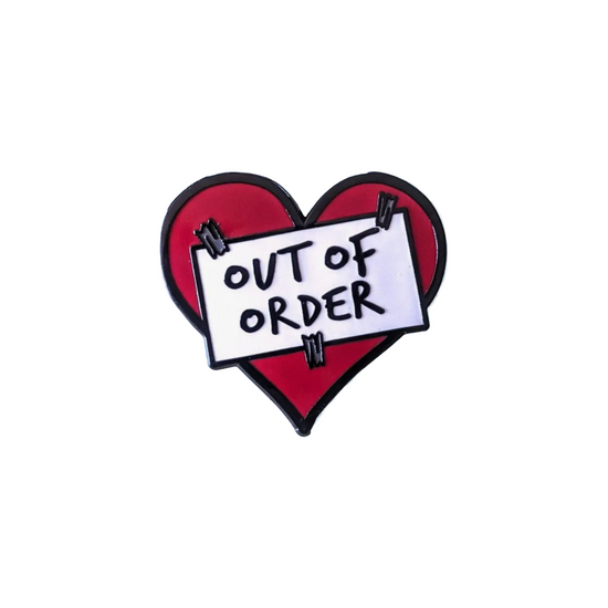 Heart Out Of Order Pin by Bad Artist 