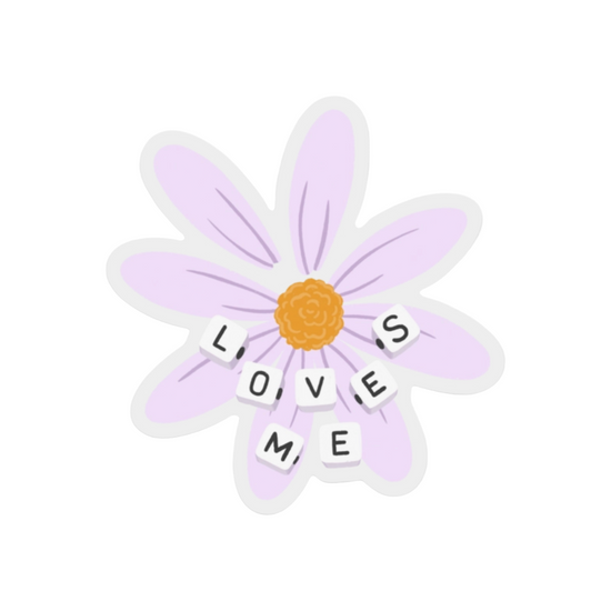 Loves Me Daisy Vinyl Sticker by Elyse Breanne Designs