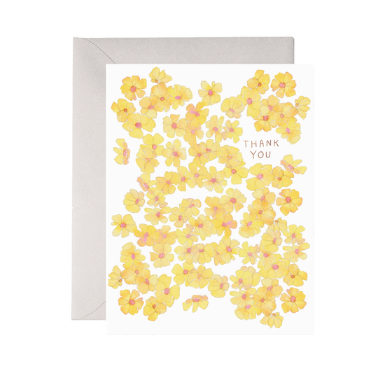 Yellow Flower Thank You Card by E. Frances Paper