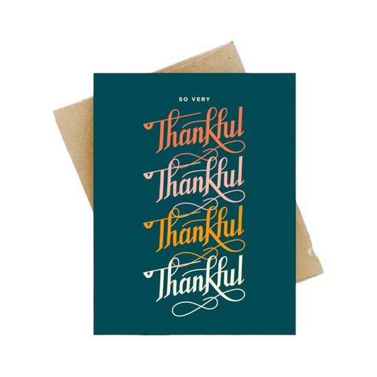 Thankful Calligraphy Card by 2021 Co. 
