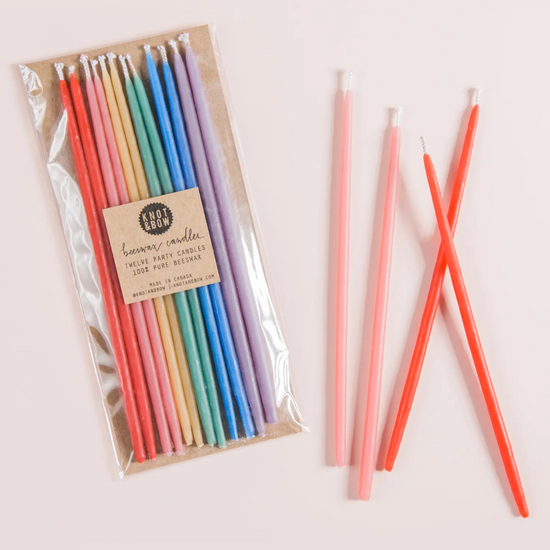 Tall Beeswax Birthday Candle Pack by Knot & Bow