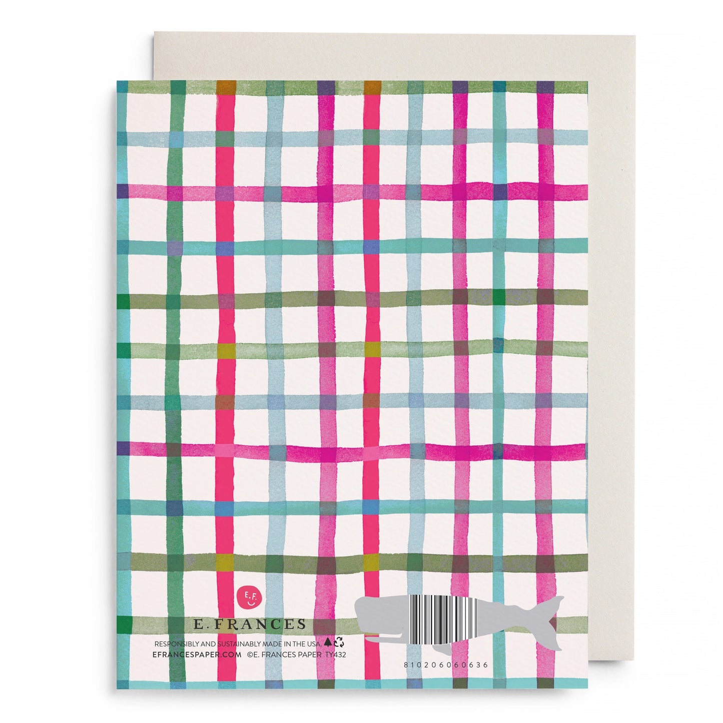 Happy Plaid Thank You Card