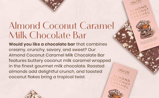 Almond Coconut Caramel Milk Chocolate Tablet Bar by Ethel M Chocolates