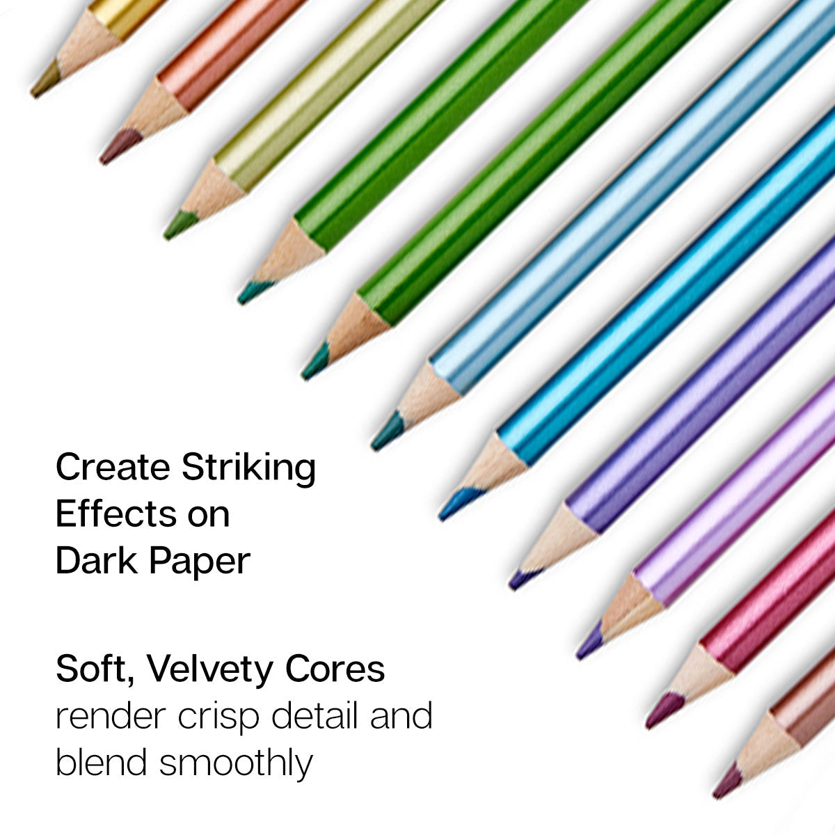 Kingart Metallic Colored Pencil Set