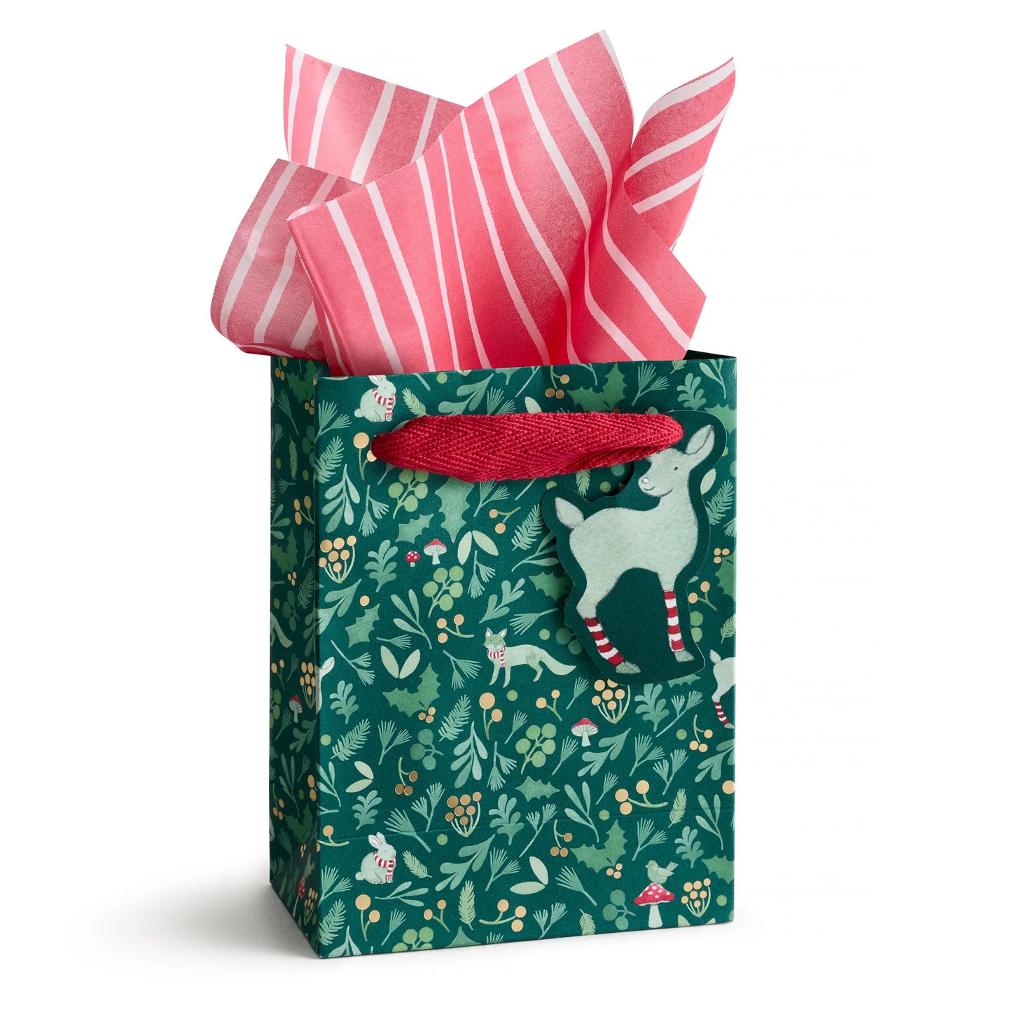 Small Winter Forest Christmas Holiday Gift Bag