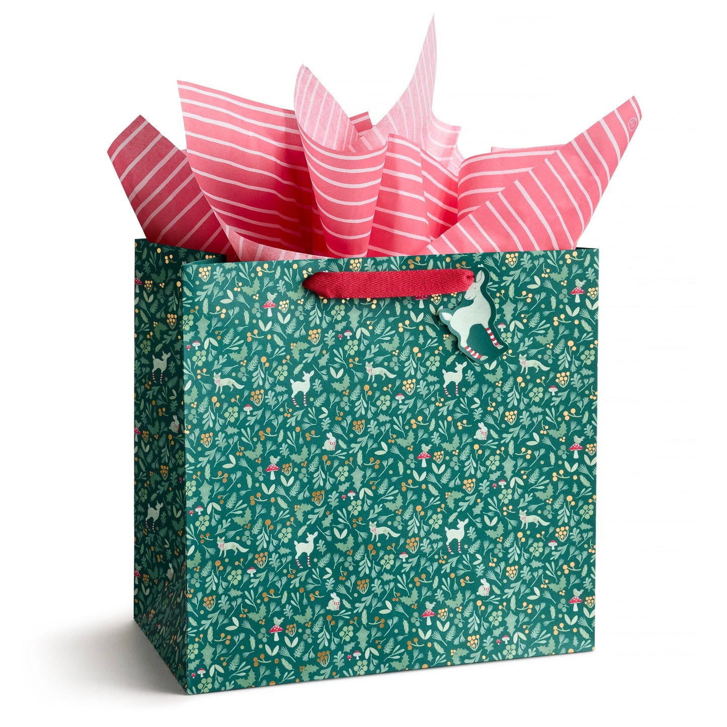 Large Winter Forest Christmas Gift Bag
