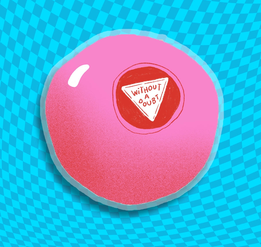 Without A Doubt Magic 8 Ball Vinyl Clear Sticker