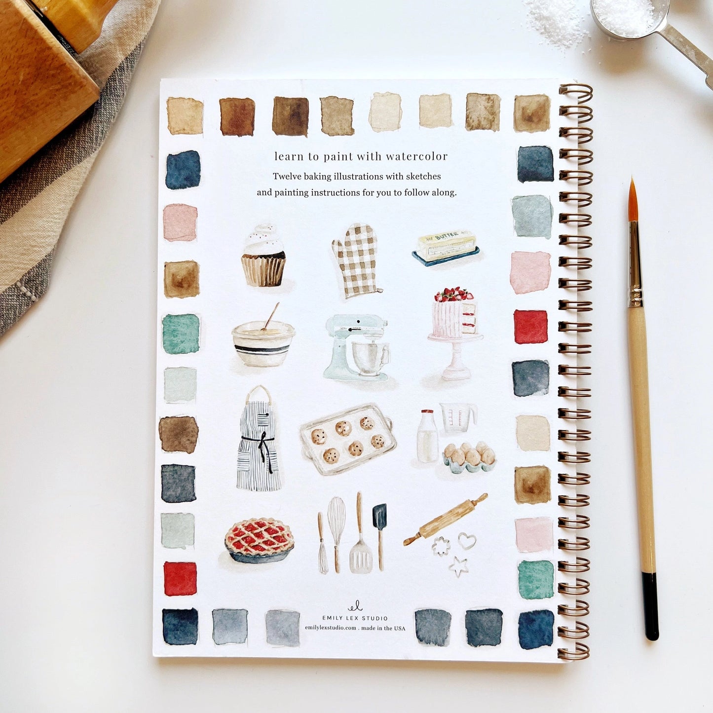 Baking Watercolor Workbook by Emily Lex Studio