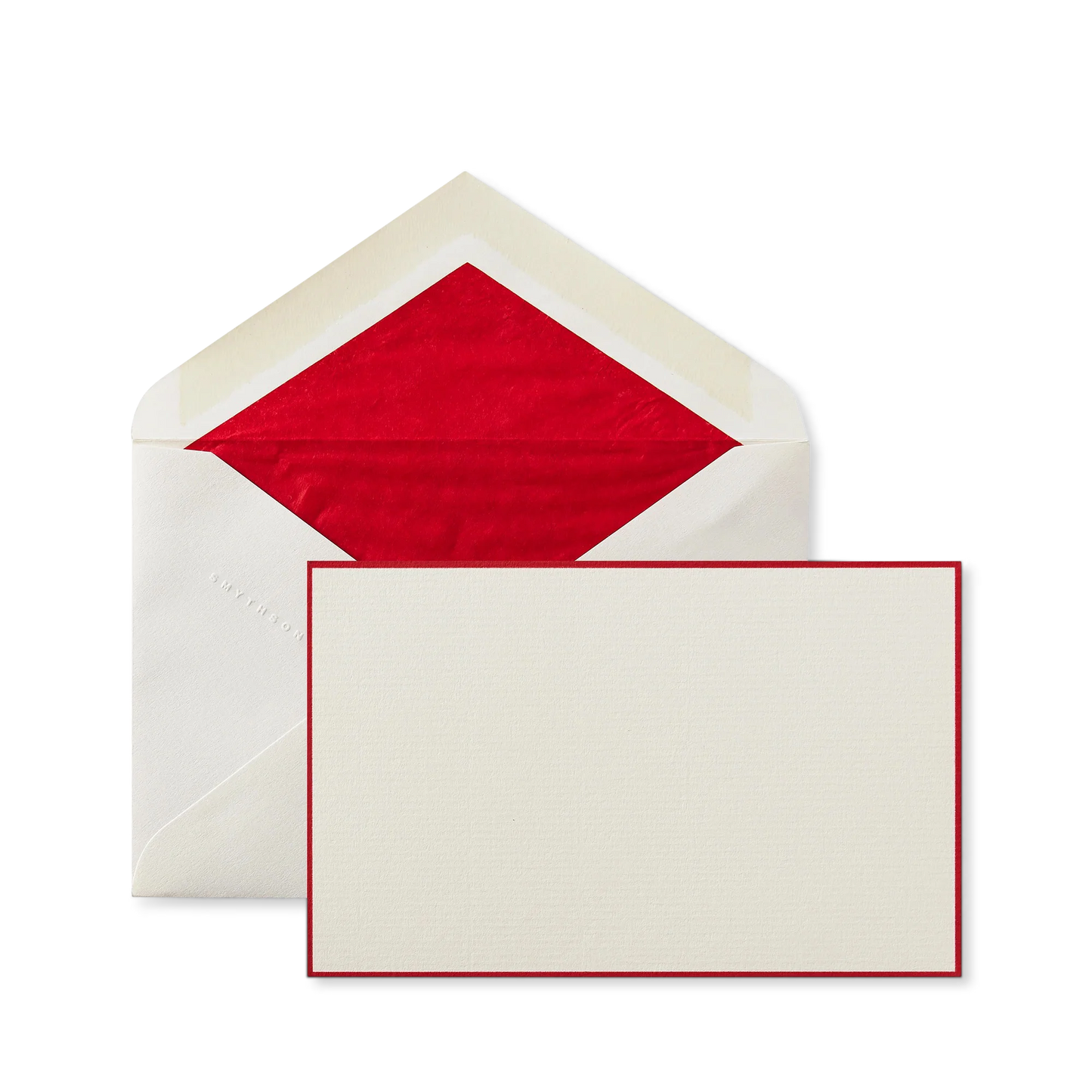 Smythson Bordered Correspondence Cards in Red