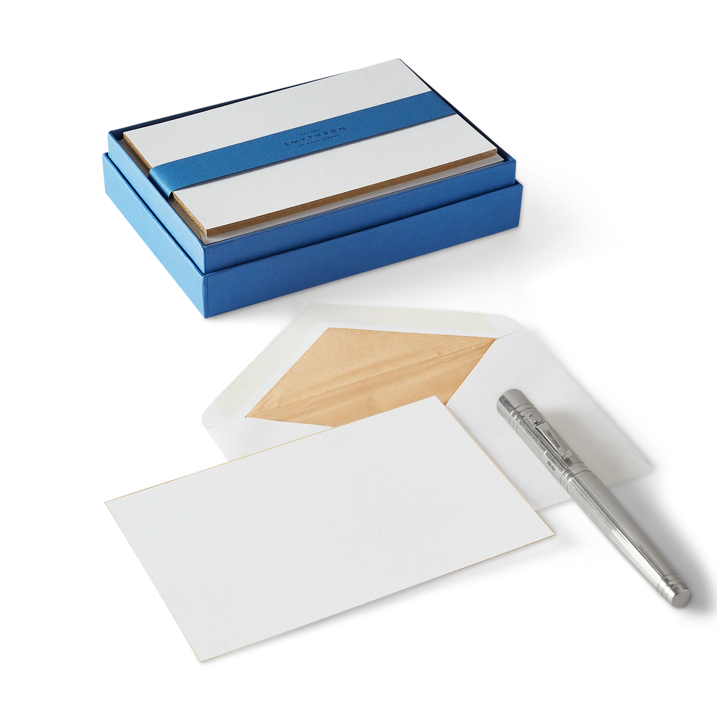 Smythson Bordered Correspondence Cards in Gold