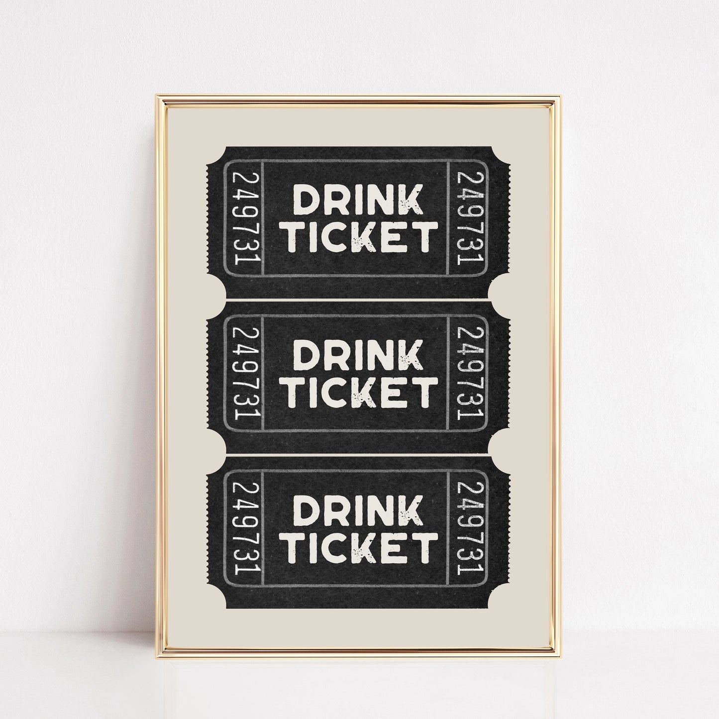 Drink Ticket Wall Art Print