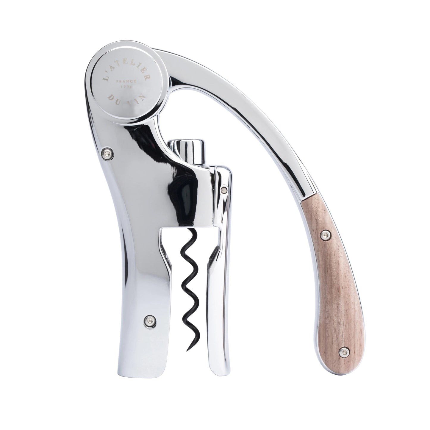 Oeno Motion® Silver & Wood Lever Corkscrew