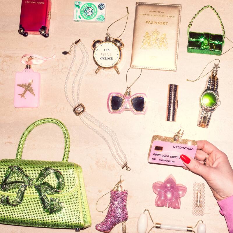 Glass Silver + Gold Watch Ornament