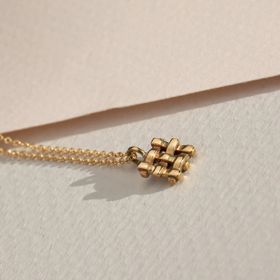 Crosshatch Necklace - 18" Chain by Lindsay Lewis