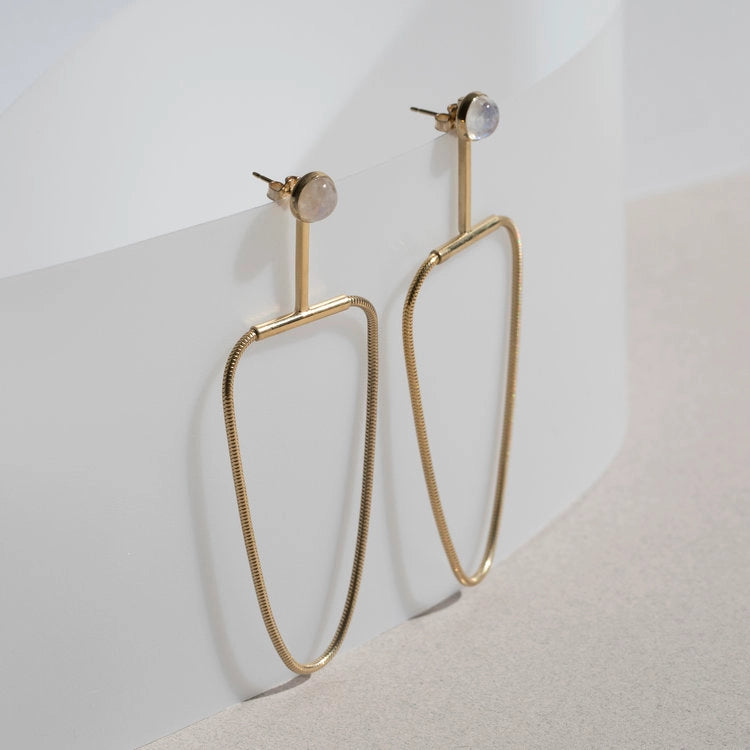 Arlo Moonstone Earrings by Lindsay Lewis