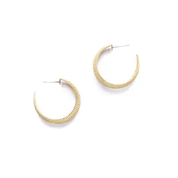 Gold Mesh Hoop Earrings by Michelle Starbuck Design