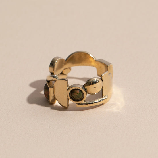 Brass Shapes Ring by Lindsay Lewis