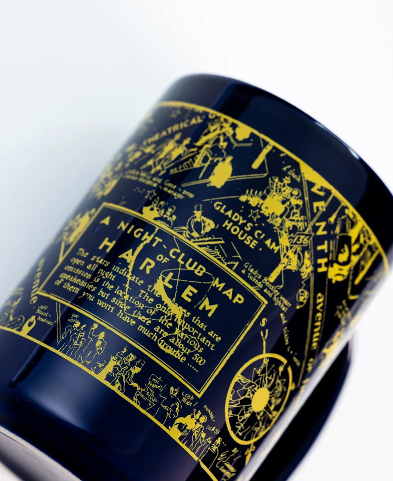 Blue Vintage Nightclub Map of Harlem Mug
