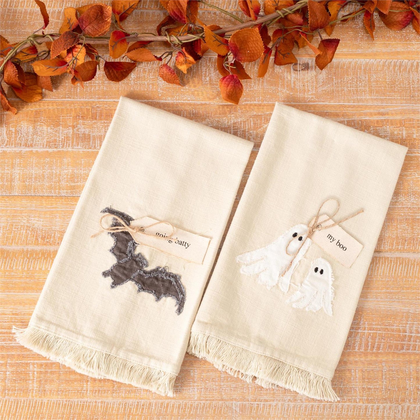 Halloween Stitched Tea Towels