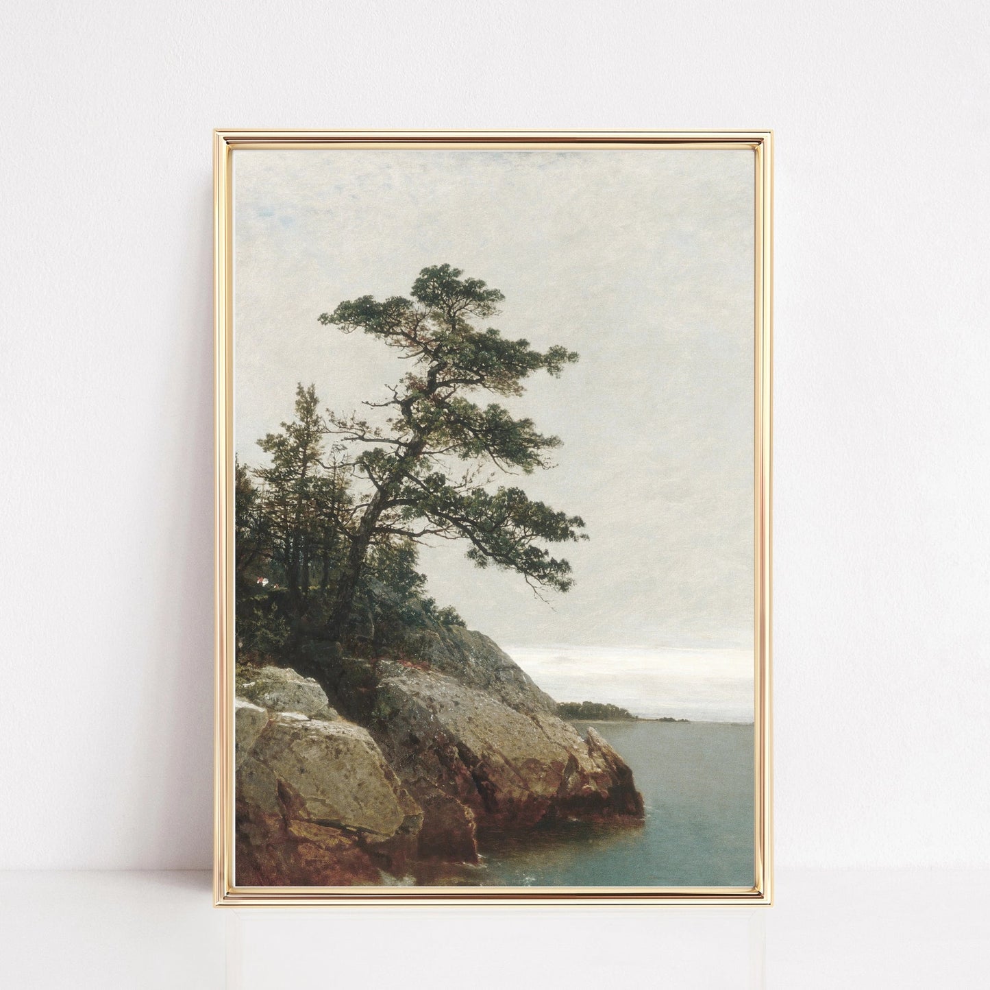 Lake Vintage Wall Art Print