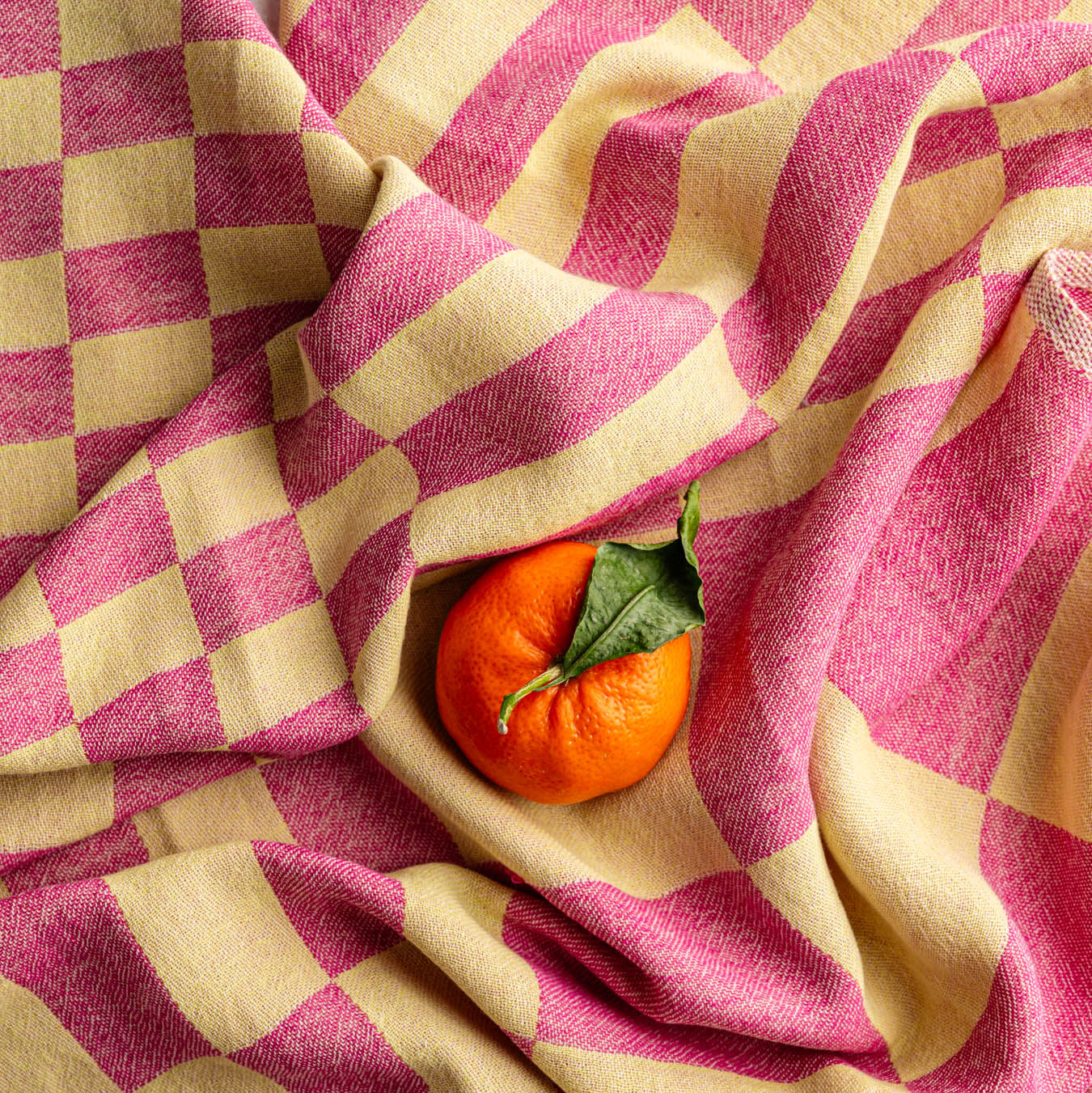 Fuschia & Pistachio Blocks Geometric Tea Towel