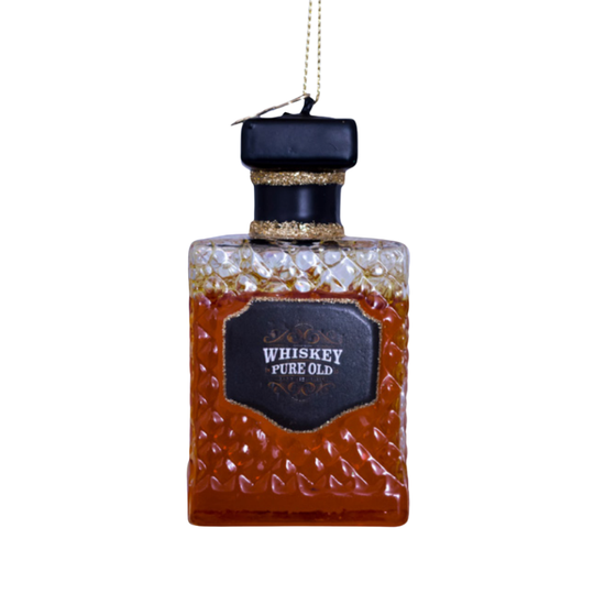 Glass Whiskey Bottle Ornament