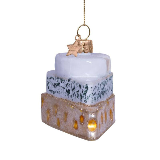 Glass Triple Cheese Ornament
