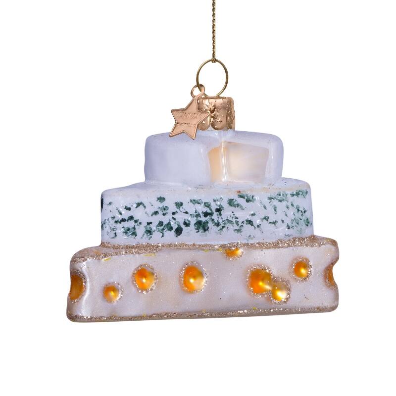 Glass Triple Cheese Ornament
