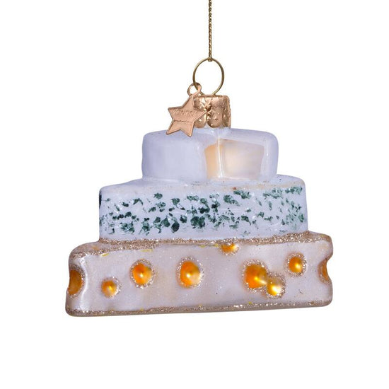 Glass Triple Cheese Ornament