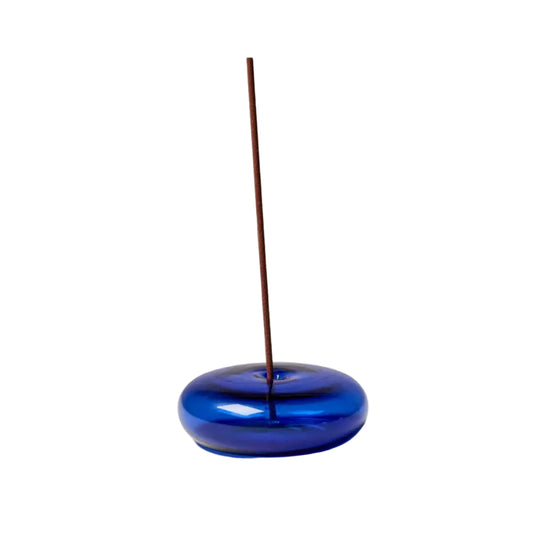 Cobalt Glass Incense Holder