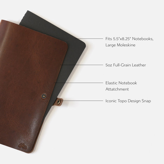Bennett Full-Grain Leather Journal, Walnut Brown