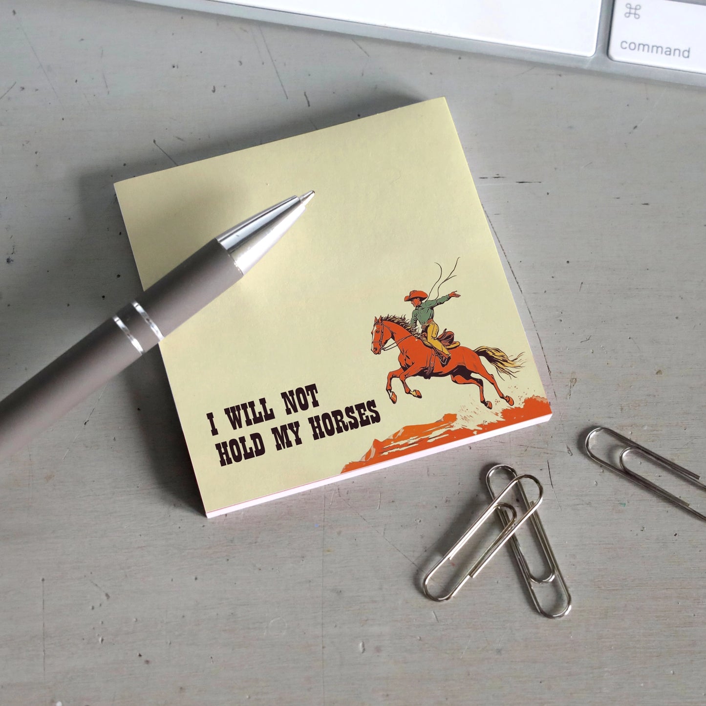 I Will Not Hold My Horses Sticky Note Pad