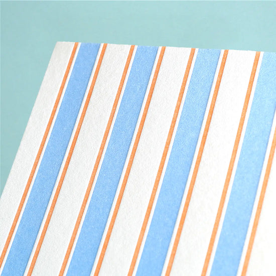French Stripe Letterpress Card Set