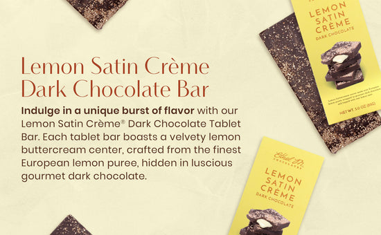 Lemon Satin Crème Dark Chocolate Tablet Bar by Ethel M Chocolates