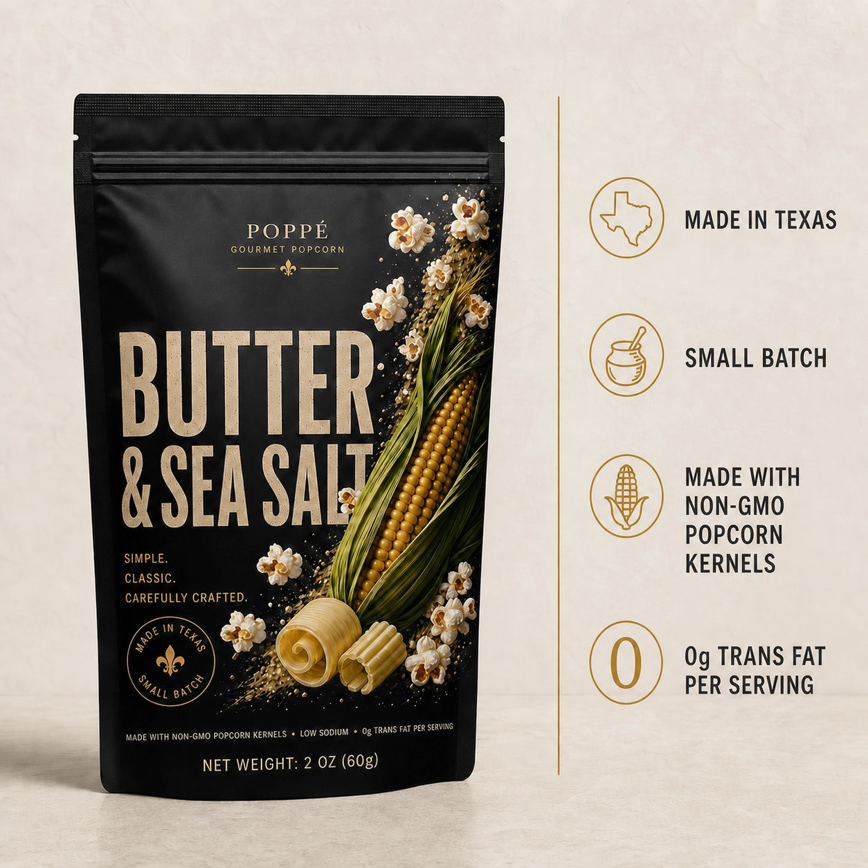 Butter & Sea Salt Gourmet Popcorn