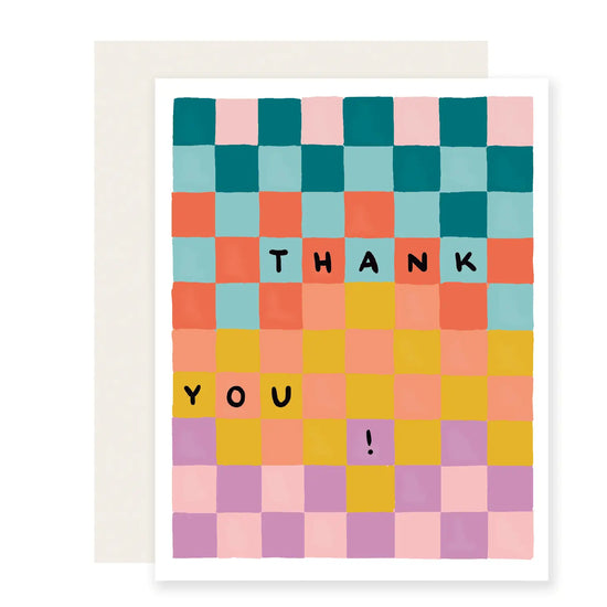 Checkerboard Thank You Card by Slightly