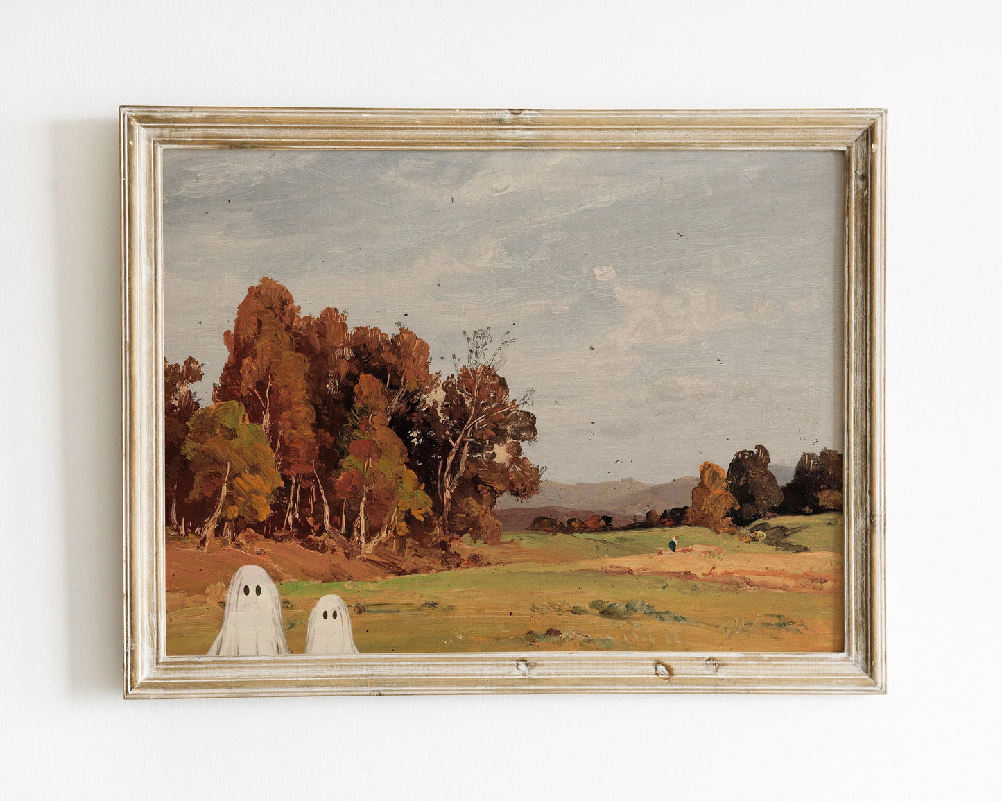 Fall Landscape with Ghosts Wall Art Print