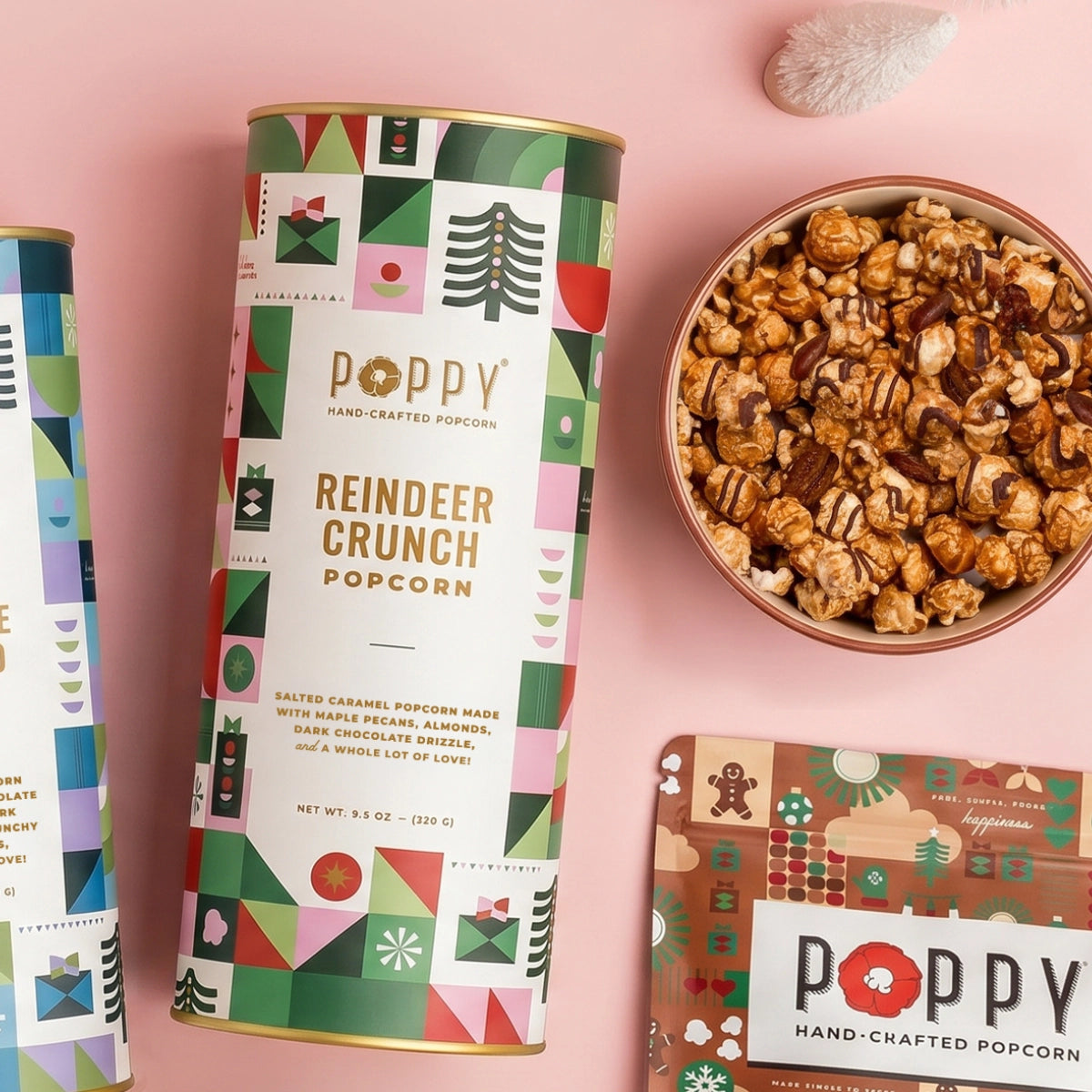 Poppy Reindeer Crunch Holiday Popcorn
