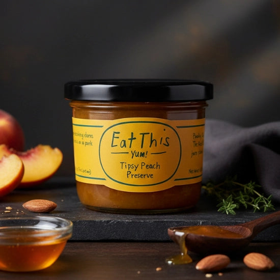 Tipsy Peach Whiskey Infused Preserve