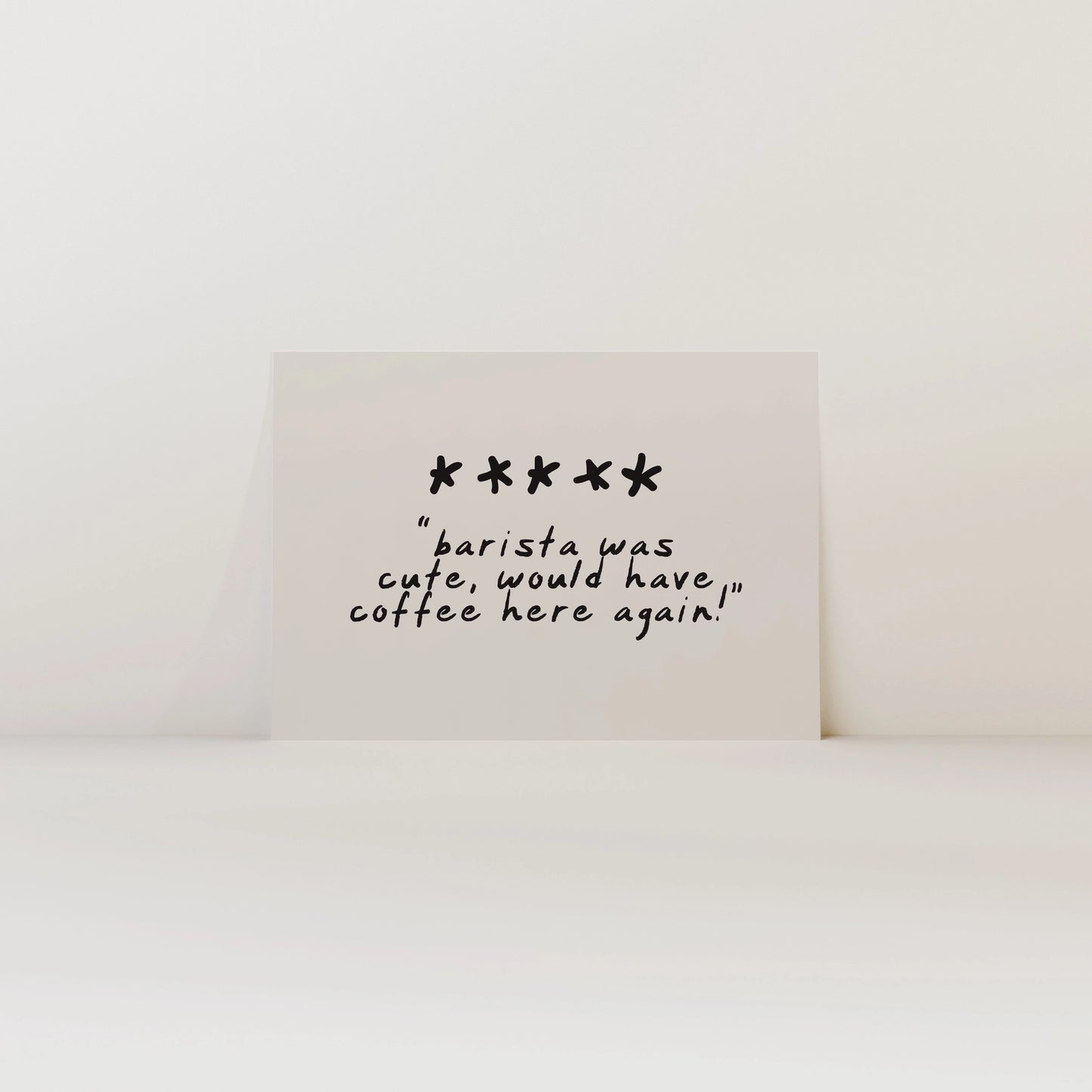 Barista Was Cute Rating Wall Art Print