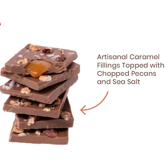Pecan Caramel Rapture Milk Chocolate Tablet Bar by Ethel M Chocolates
