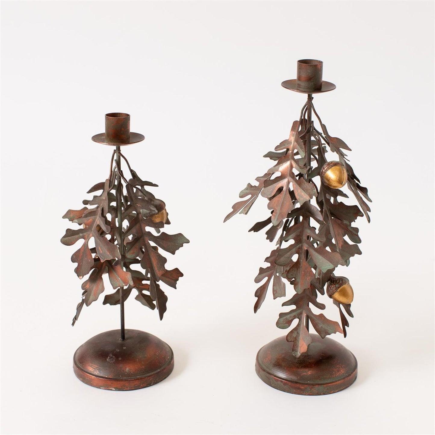 Harvest Oak Taper Holder 2-Piece Set