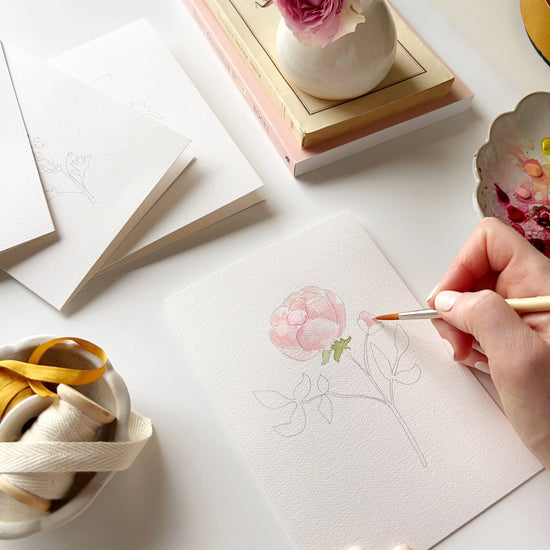 Garden Flower Paintable Notecards by Emily Lex Studio