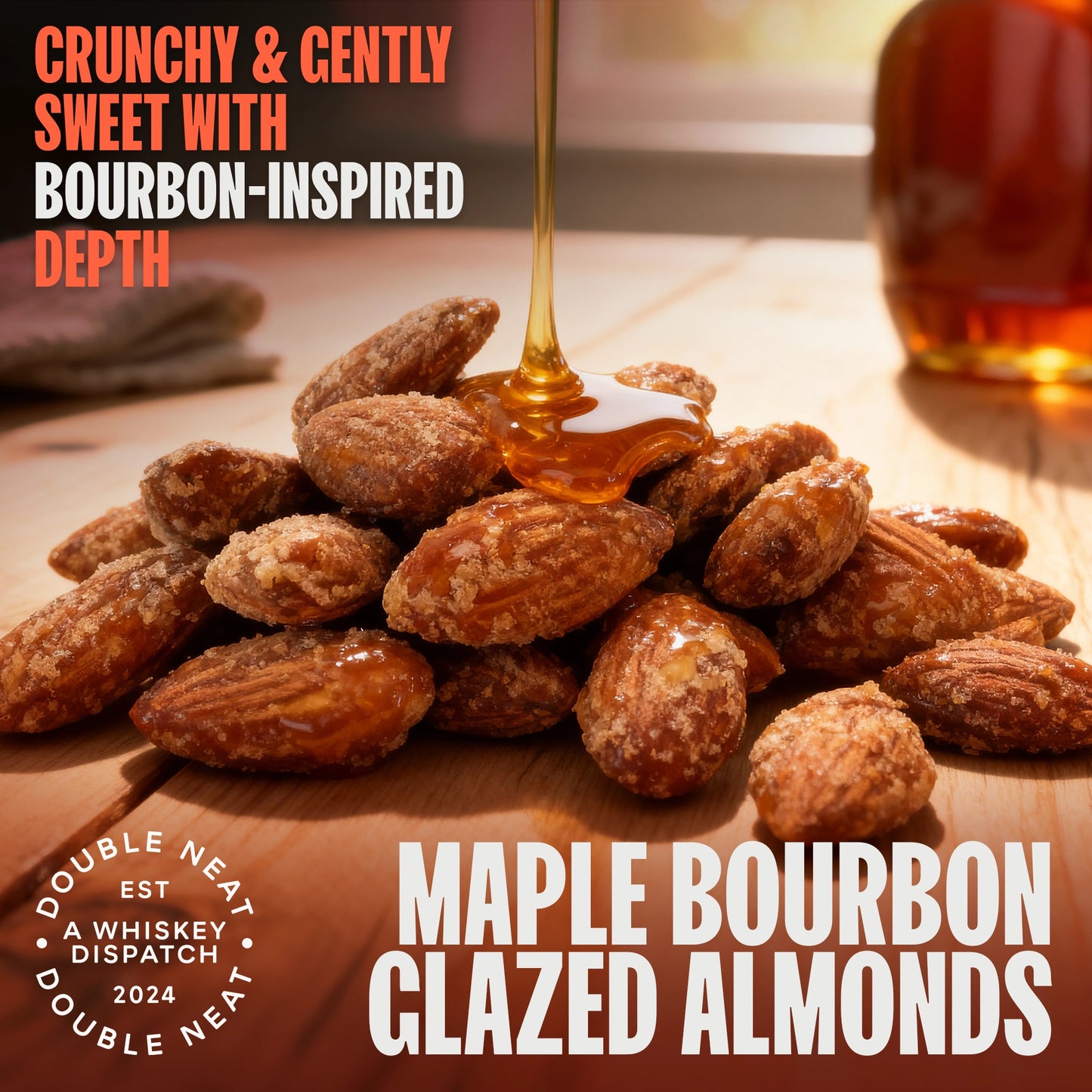 Maple Bourbon Almonds by Double Neat