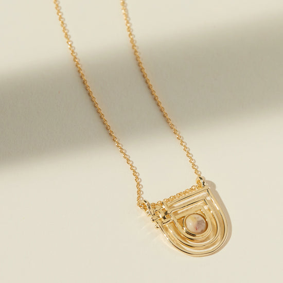 Golden Era Necklace - Agate by Lindsay Lewis