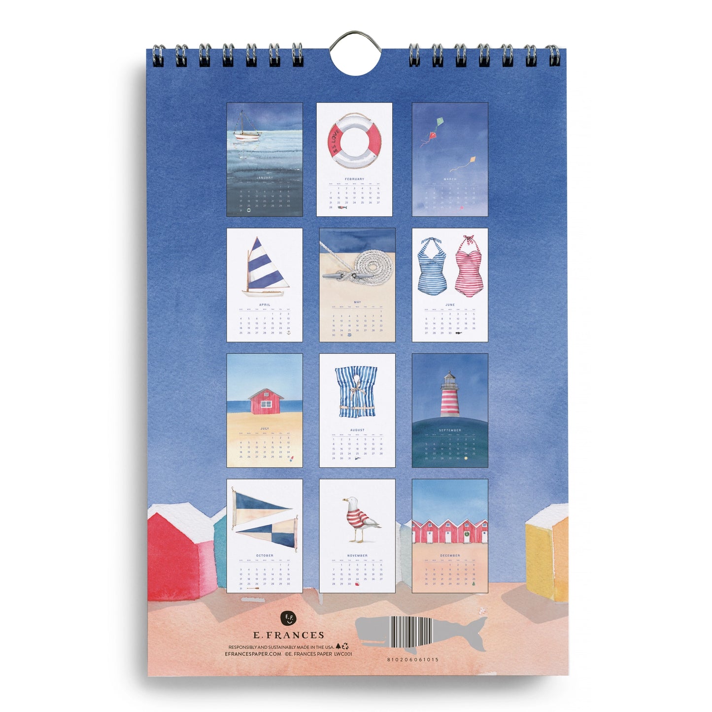 A Year By the Sea Little Wall Calendar
