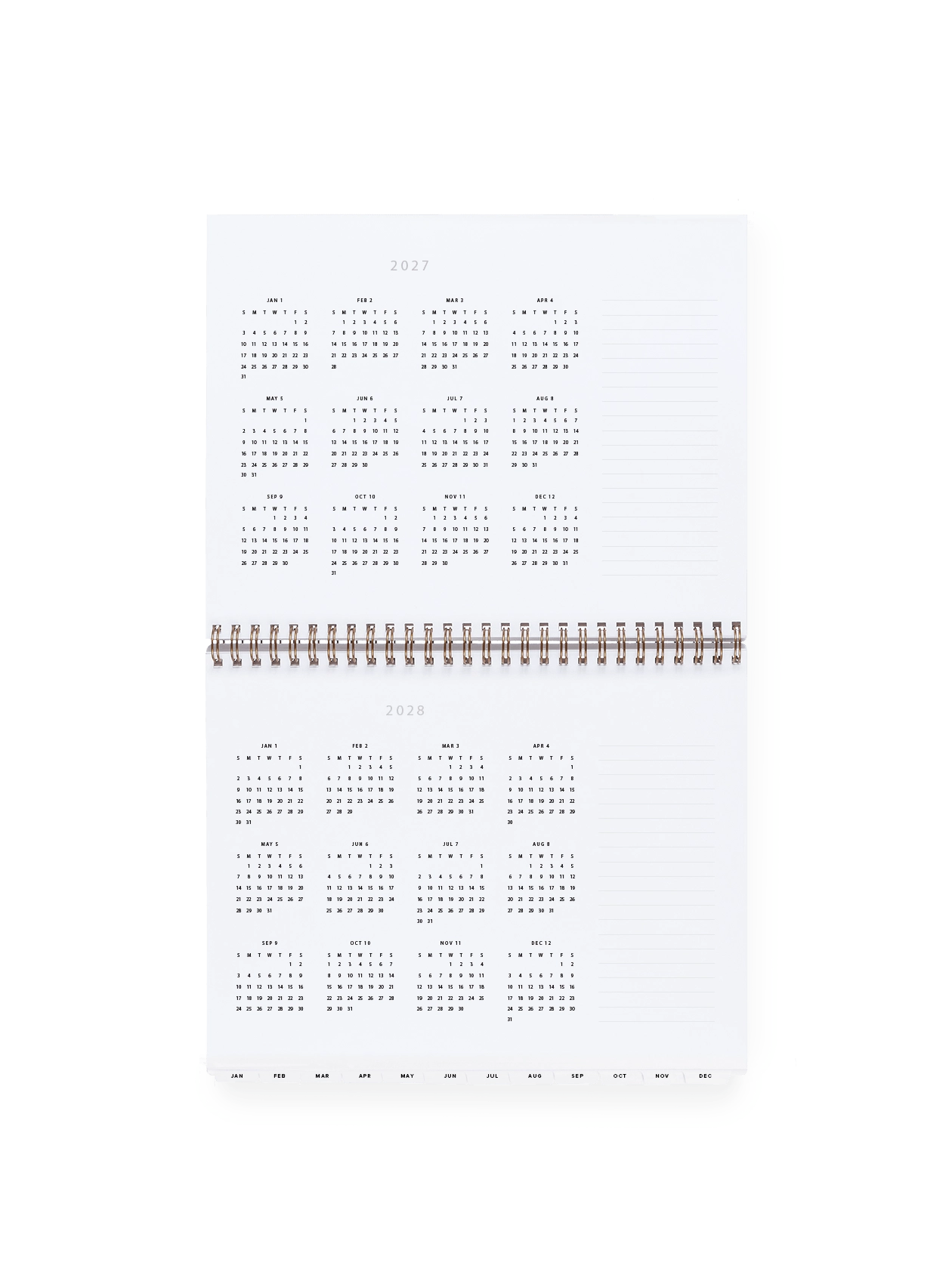 Appointed 2027 Weekly Task Planner